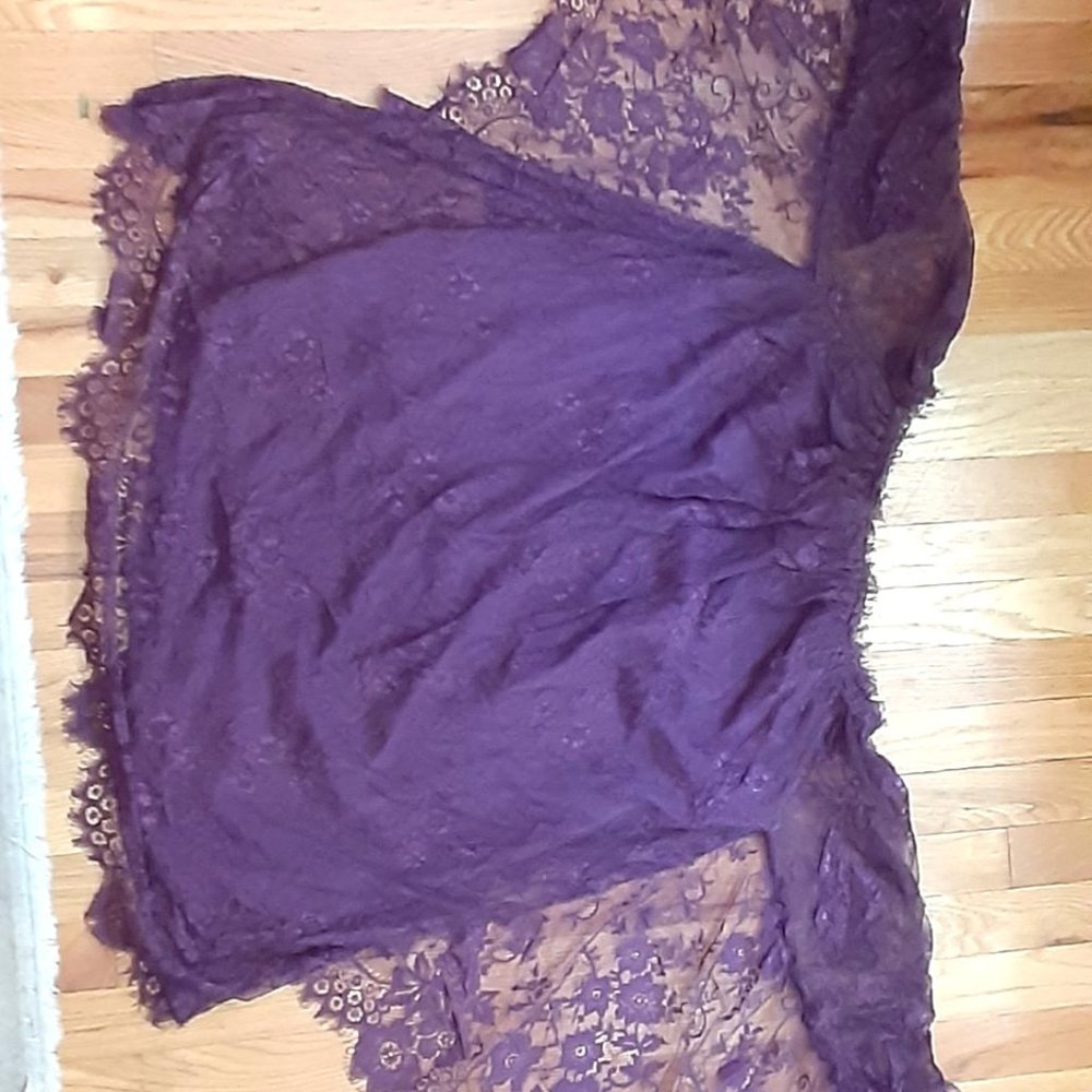 Handmade Purple Lace Batwing Dress